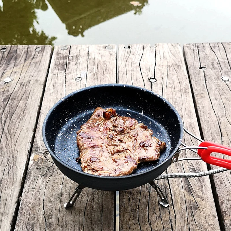 

CW-PF01 Camping 18cm 7" Folding Non-Stick Frying Fry Pan Frypan For Outdoor Hiking Picnic Backpacking