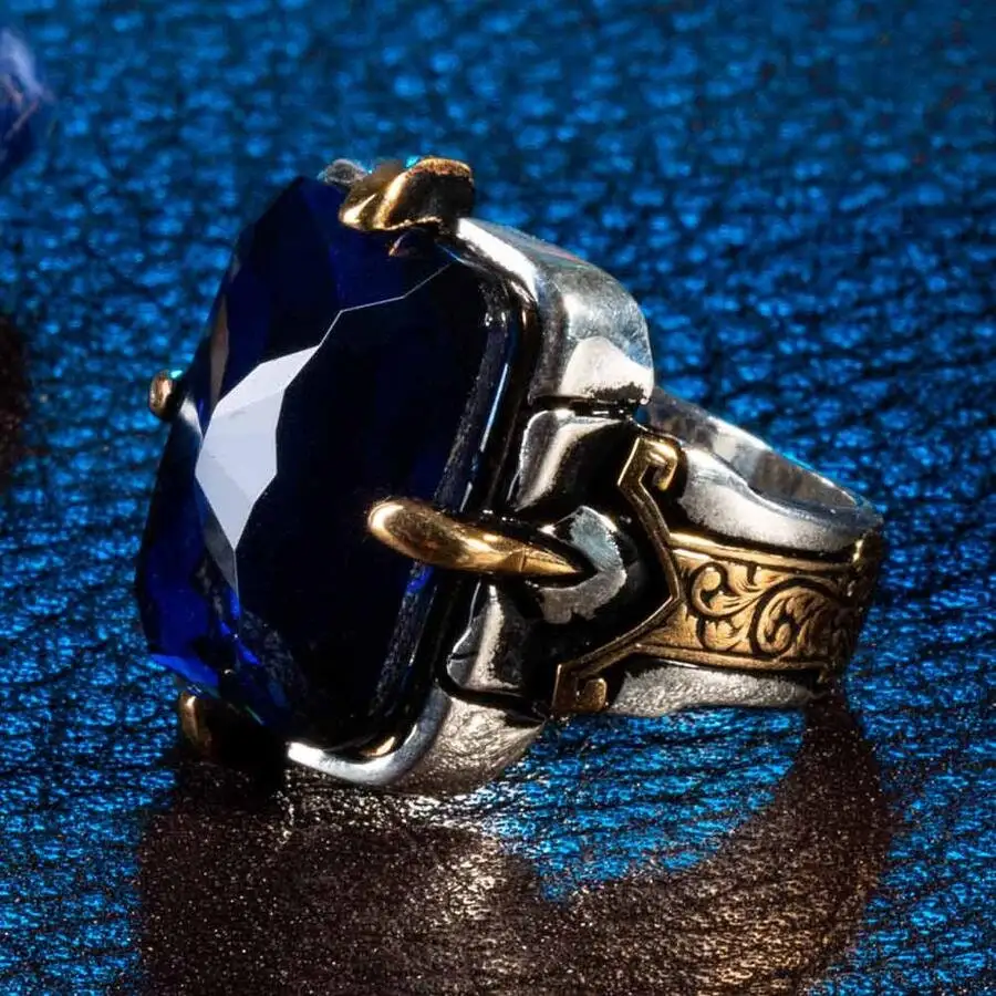 

Mens Ring Zircon Stone,Silver 925k Mens Ring,Handmade Mens Ring,Jewelry Gift For Mens
