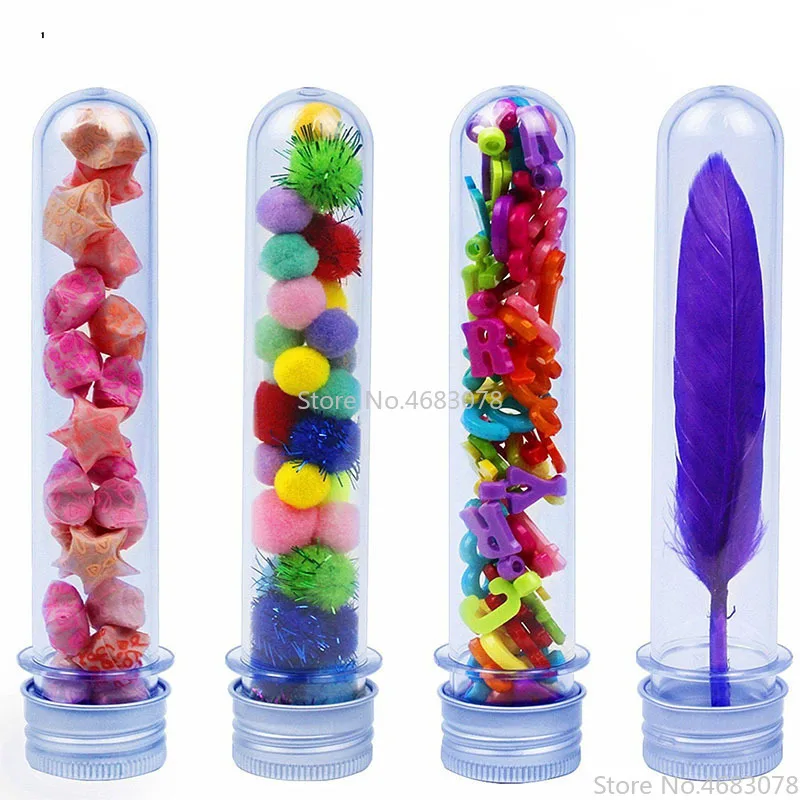 25 шт. 40 мл отличные прозрачные пластиковые пробирки с бутылочки алюминиевой