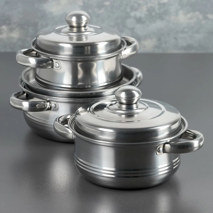 Набор кастрюль &quotРадость&quot 3 шт: 15/17/19 см|Наборы посуды| |