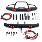 Высокое качество 1:10 110 RC Rock автомобильный металлический передний бампер со светодиодной подсветкой для осевой SCX10 90046 90047 Traxxas TRX-4 RC Гусеничный