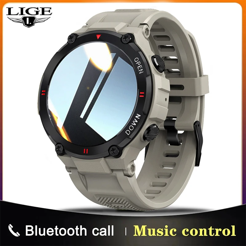 

LIGE Smart Watch Men Bluetooth Call Multifunction Music Control Alarm Clock Reminder Sport Fitness Tracker Smartwatch For Phone