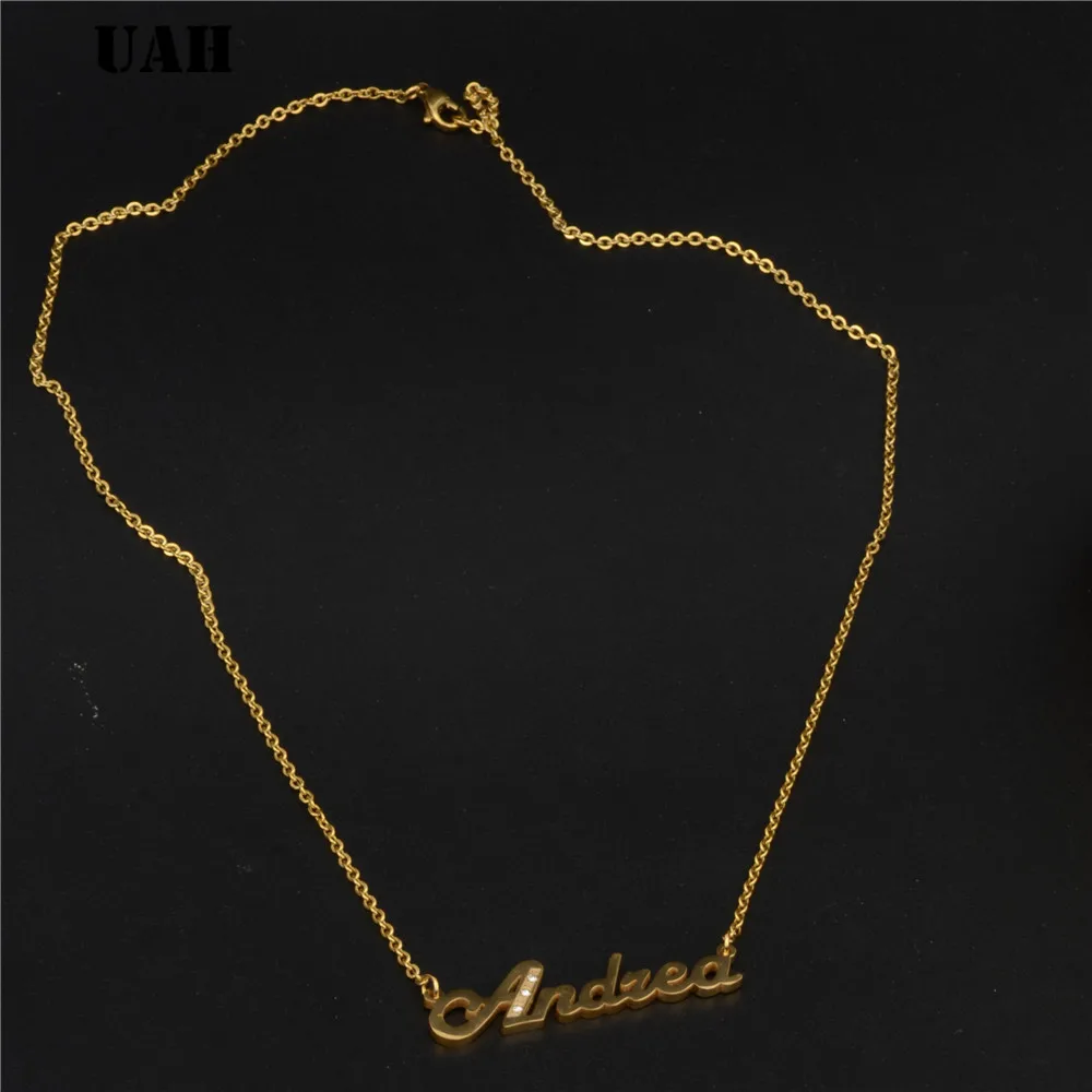 Грн Andrea имя или изготовленный на заказ ожерелье для женщин с буквенным принтом