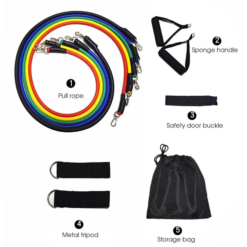 11 шт./компл. тянущаяся веревка для мужчин оснащение фитнеса Мужская футболка 100