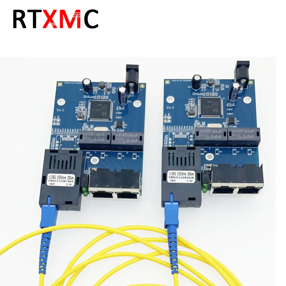 Цена за 1 пару 25G оптоволоконный на 2 порта RJ45 гигабитный медиа конвертер 10/100
