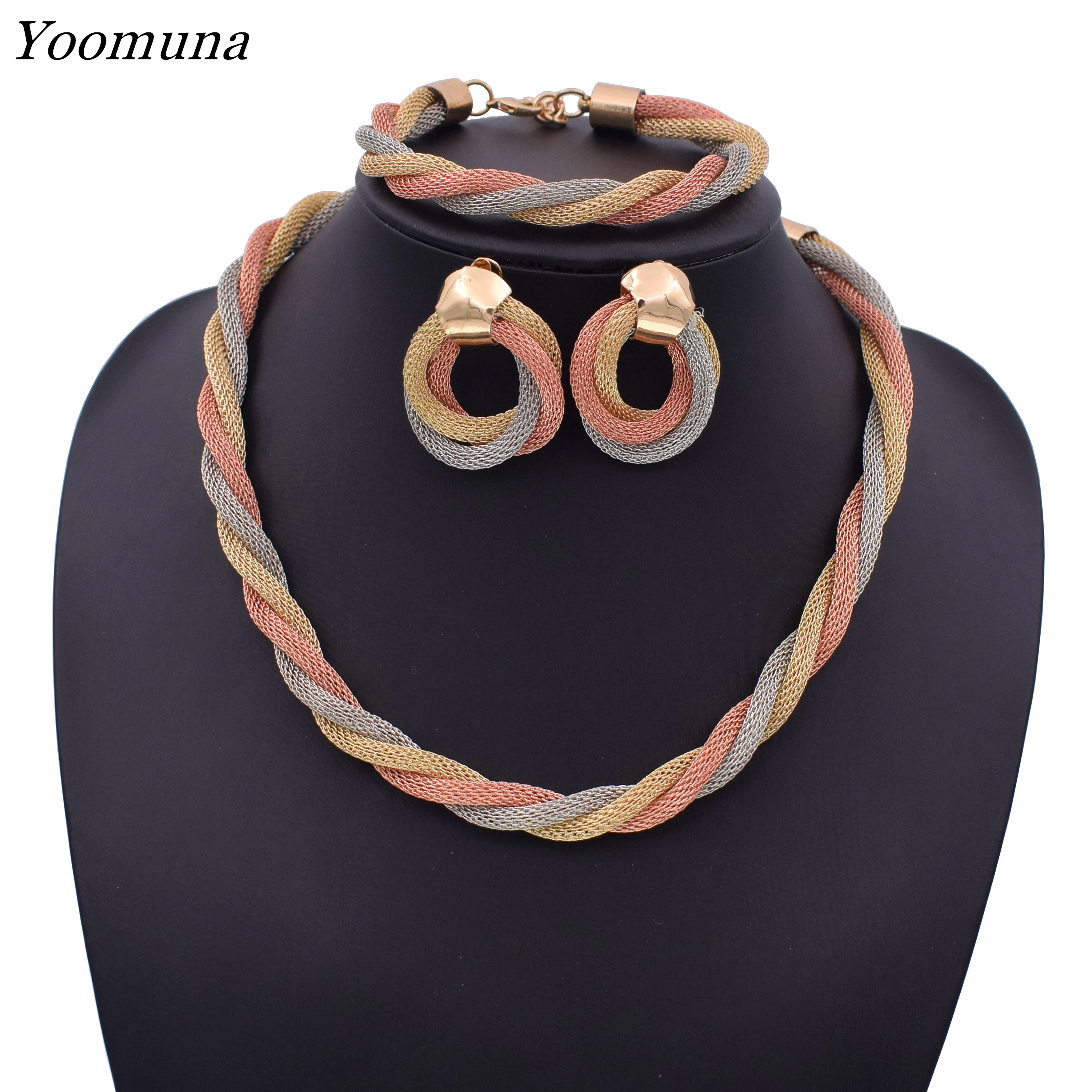 Набор украшений для женщин набор из африканских бусин свадебное плетение колье