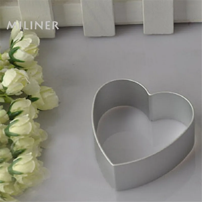 Рождество Кухня любящее сердце формы алюминиевого сплава для выпечки печенья Форма пуддинга пресс форм Fondant