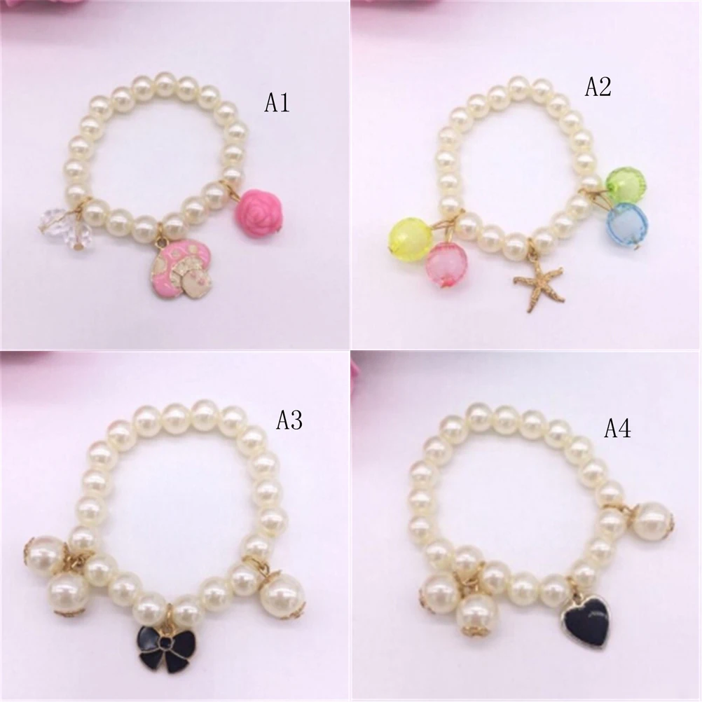 Модные бусы из искусственного жемчуга браслет для новорожденной девочки
