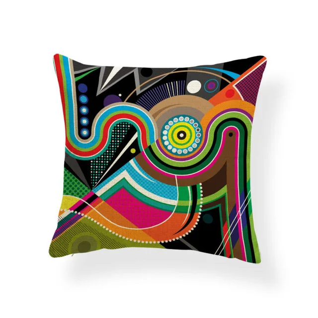 

Fashion Pop Geometric Soft Cushion Cover Home Bedroom Hotel Car Seat Decoration Linen Cushion Cover 45x45cm
