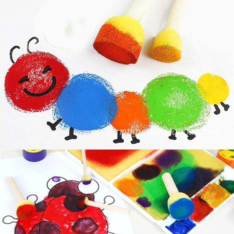 

39PCS Children's Painting Sponge Stamp DIY Early Education Sponge Paint Brush Painting Toy Creative Funny Drawing Toys