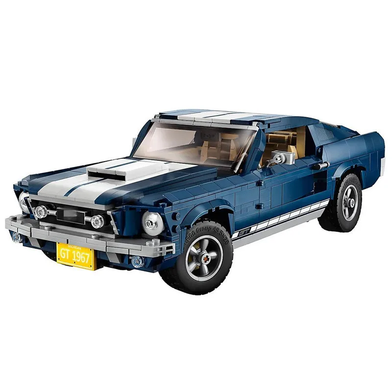 Создатель 1967 Ford Mustang GT спортивный автомобиль строительные блоки комплект кирпичи классический фильм модель детские игрушки для детей подарок