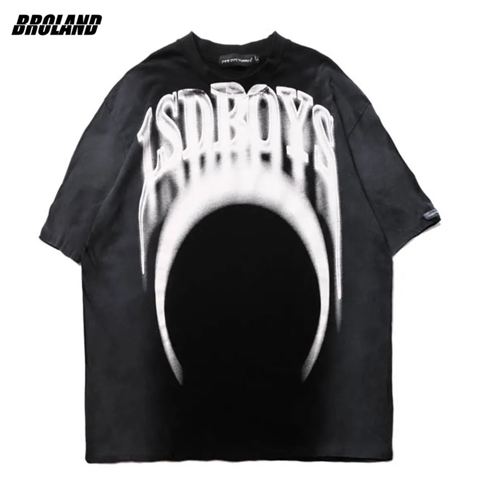 

Men's T-shirt 2021 New Summer Short Sleeve Printed Tee Hip Hop Oversized Cotton Casual Harajuku Streetwear Top Tshirts Clothing