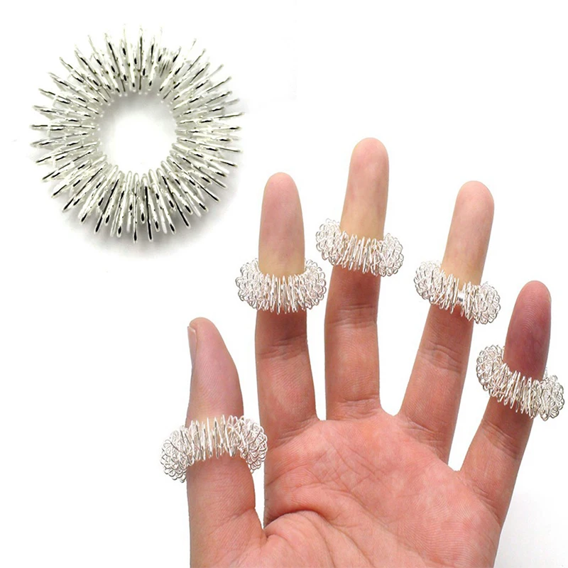 5 шт. кольцо для массажа пальцев и запястья релаксации акупунктурный браслет уход