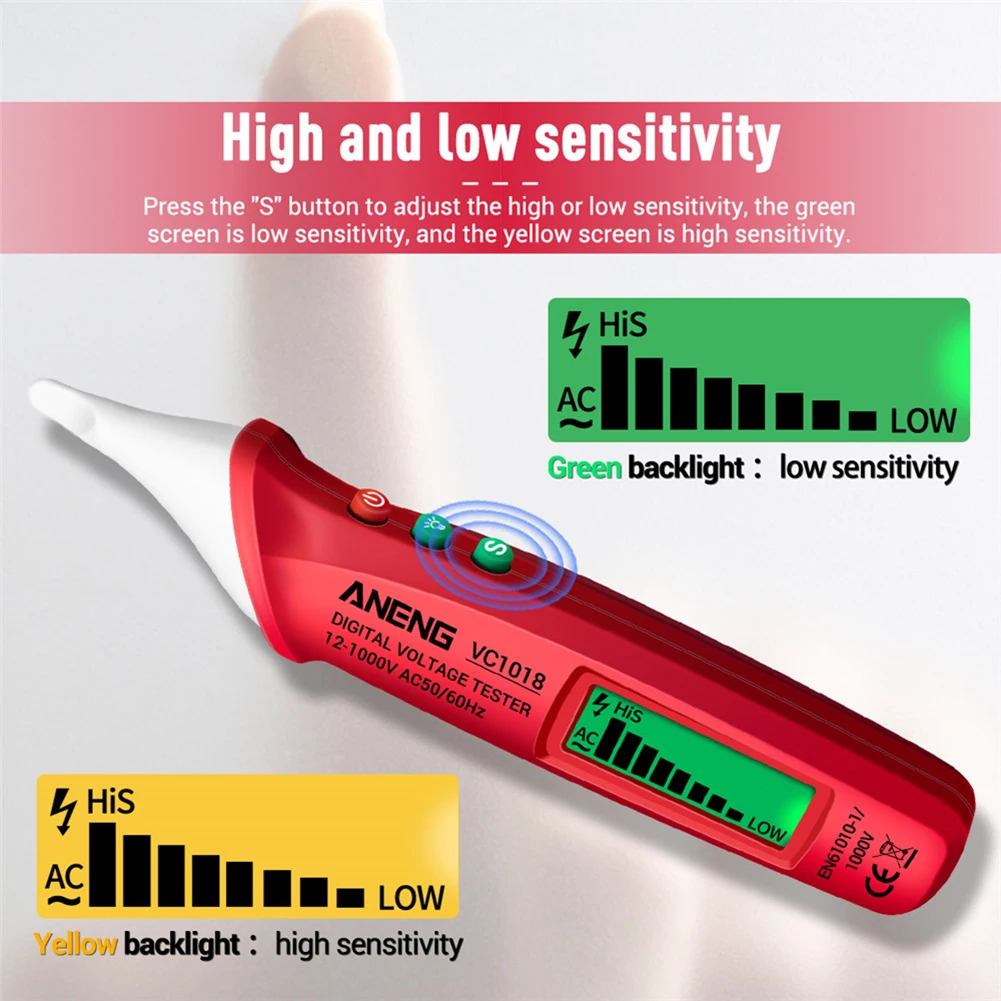 

ANENG VC1018 Voltage Current Meter Ammeter Detector Wattmeter Voltage Tester Doctor Detector Digital AC Voltage Tester Pen