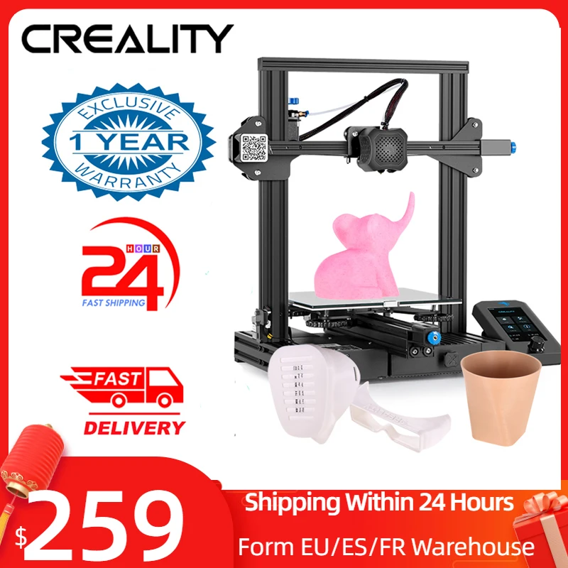 3d принтер 3д 3b printer diy kit электроника Комплект 3D-принтера Creality Ender 3 V2 полностью