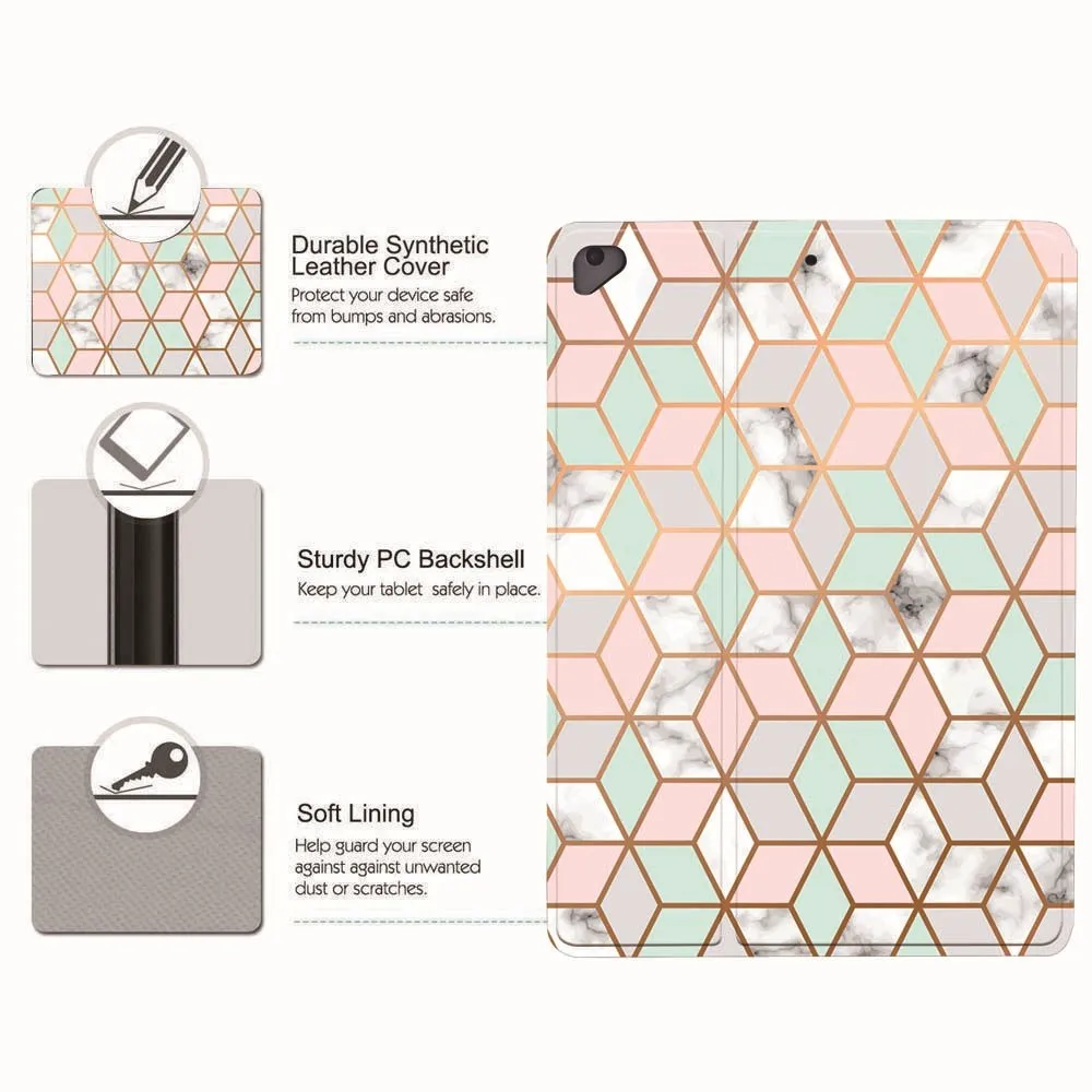 Чехол книжка из искусственной кожи для планшета ультратонкий разноцветный