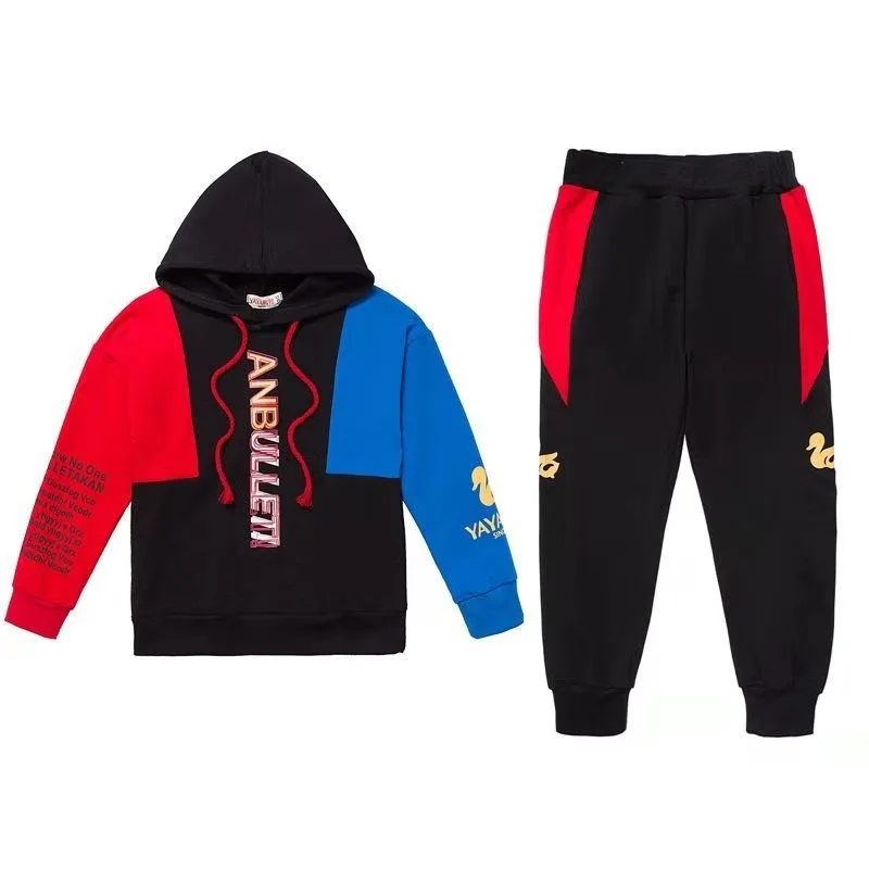 Hip Hop Spring Summer Kids Clothes Suit Baby Boys Sweatshirts + Pants 2pcs/Set Kids Teenage Top Sport Children's Day Gift Formal