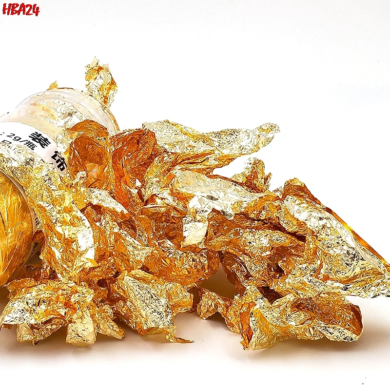 

2g Hot Sale Edible Gold Leaf Sheets For Cake Decoration Steak Real Gold Paper Gold Flake Cooking Drink Food Dessert Gold Leaf