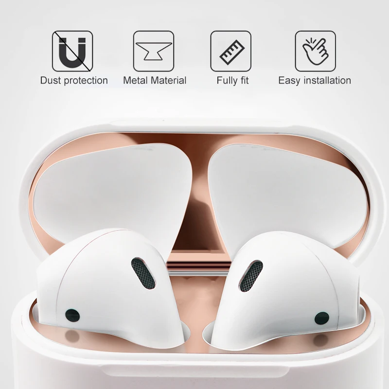 Dust-proof Scratchproof Sticker For AirPods 1 2 3 Pro Dust Guard Protective Film Apple Airpods | Электроника