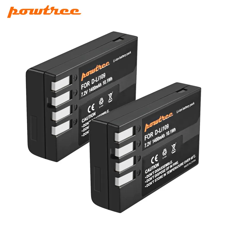 Powtree для PENTAX D LI109 Li Ion DLI109 батарея + USB ЖК дисплей Зарядное устройство Pentax K 30 50 500 S1