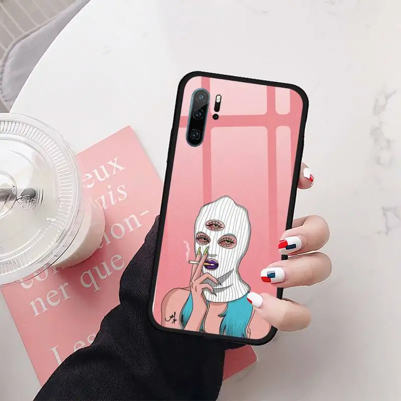 

Aesthetic Devil Woman girl Phone Case Tempered glass For Huawei Honor 7A 8X 9 10 v10 P30 20 9 10 Pro Plus Lite mate 10 20 pro