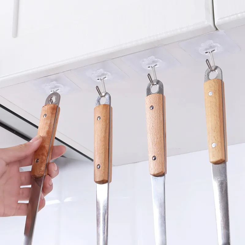 4 шт. самоклеящийся крепкий липкий крючок для подвешивания вешалка одежды