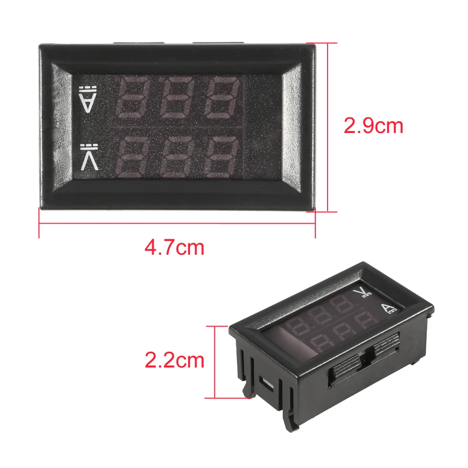 Цифровой вольтметр 0 28 &quotLED DC0 100V 10A Амперметр 2 в 1 мультиметр 12 В/24 В Вольтметр