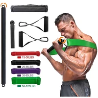 thick stretch resistance band set portable exercise band pull up assist bands with fitness bar and bag gym equipment for home