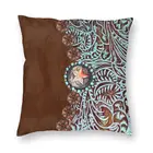 Примитивная ковбойская коричневая Бирюзовая кожаная наволочка для подушки декоративный винтажный Чехол для подушки 45x45 см наволочка для гостиной