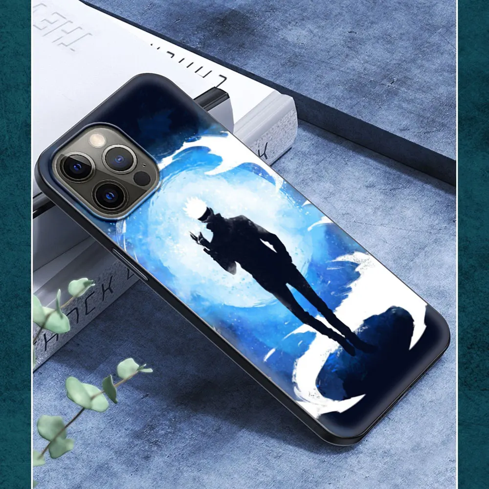 

Phone Case For iPhone 11 12 Pro XS Max 8 7 Plus X XR Silicone Soft TPU Shell Back Cover Coque Gojo Satoru Jujutsu Kaisen Anime