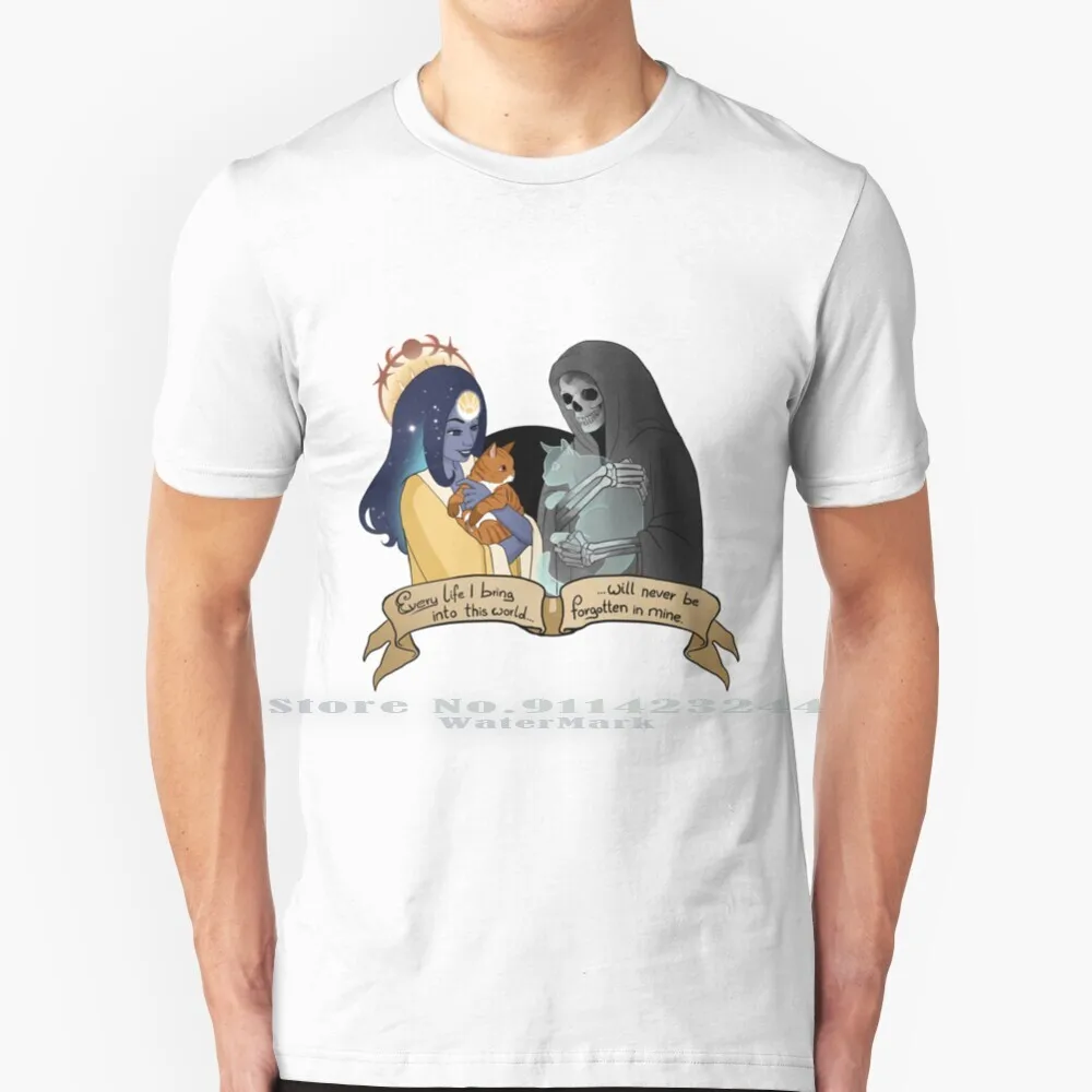 Футболка Life &amp Death из 100% хлопка футболка Katzen с коротким рукавом и длинным для