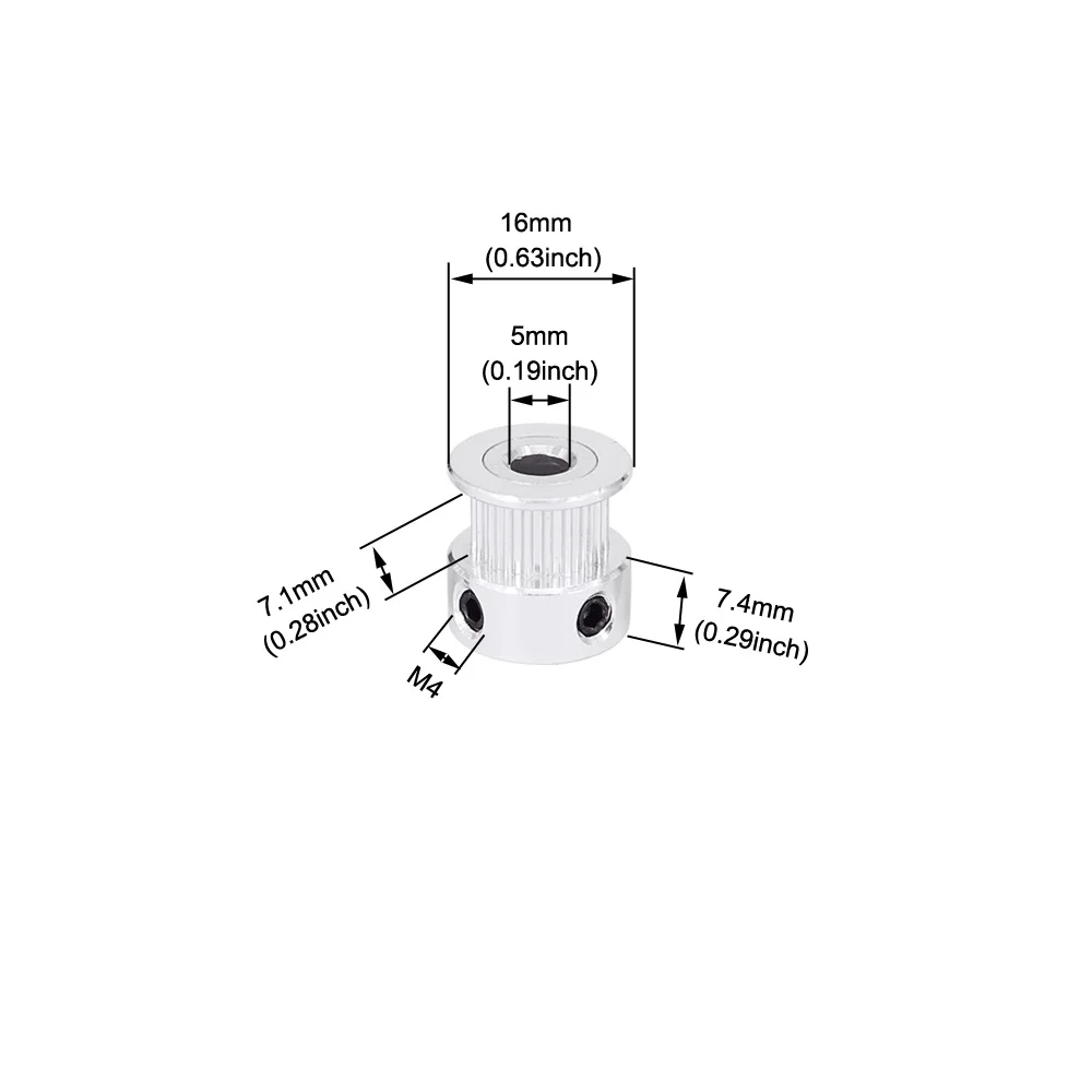 10 шт. синхронное колесо GT2 16 зубьев 2GT 20 зубов 5 мм 8 ширина отверстия 6 ремень