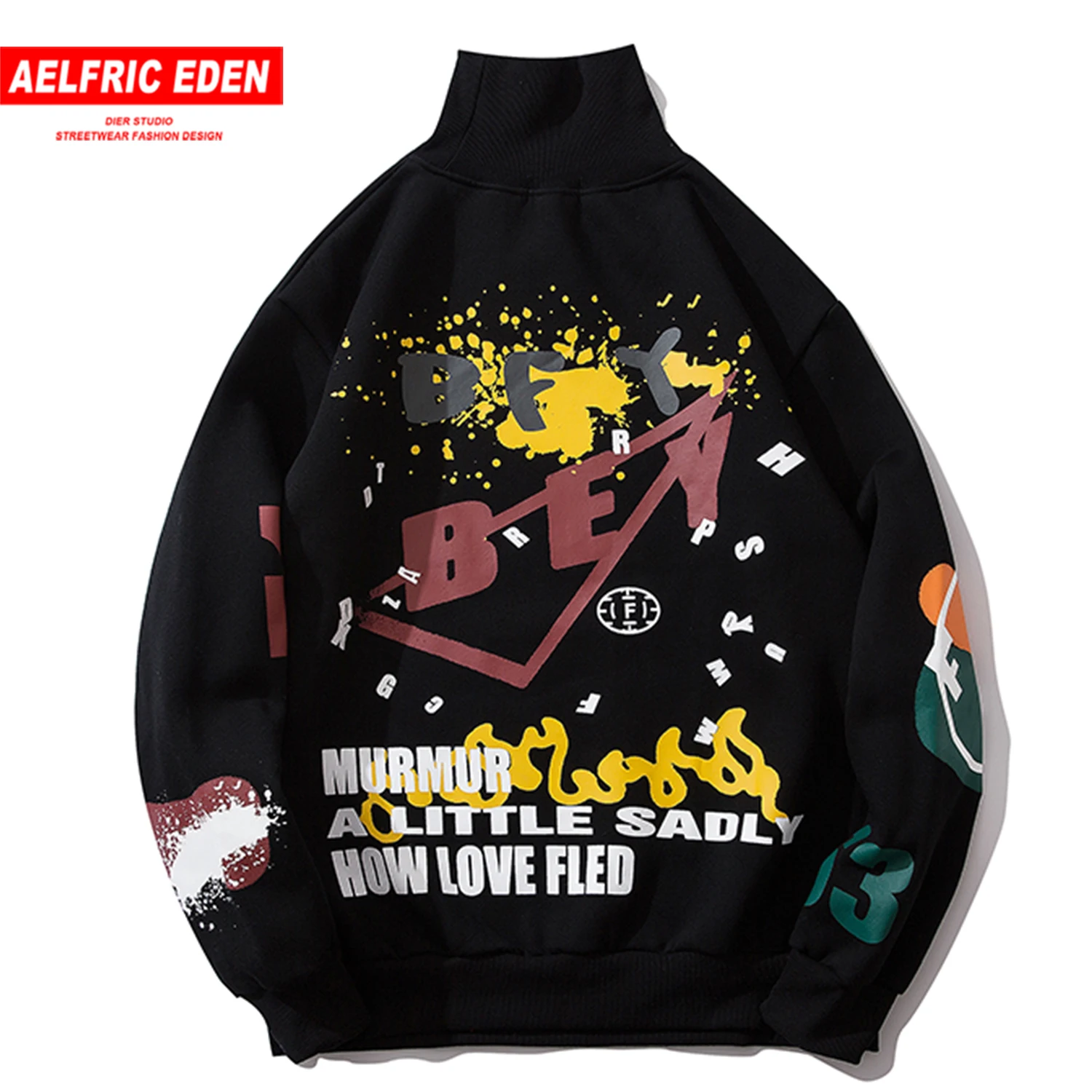 Толстый мужской свитшот с принтом букв в стиле хип хоп 2019 модная уличная одежда