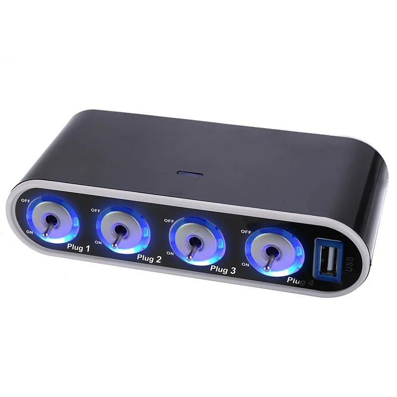Новый универсальный 4 гнезда адаптер сплиттер 3.1A USB зарядное устройство
