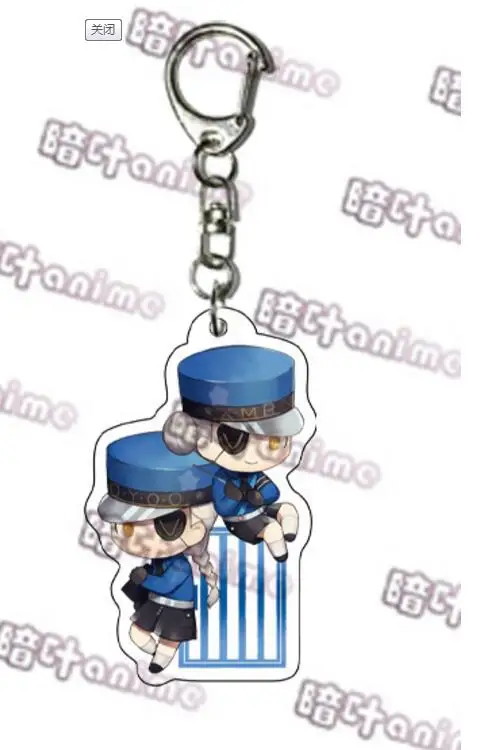 Черный Аниме Persona 5 Ren Amamiya Morgana Ryuji Sakamoto Ann Takamaki Makoto Niijima Косплей акриловый брелок кулон брелок с игрушкой подарок - Цвет: Черный