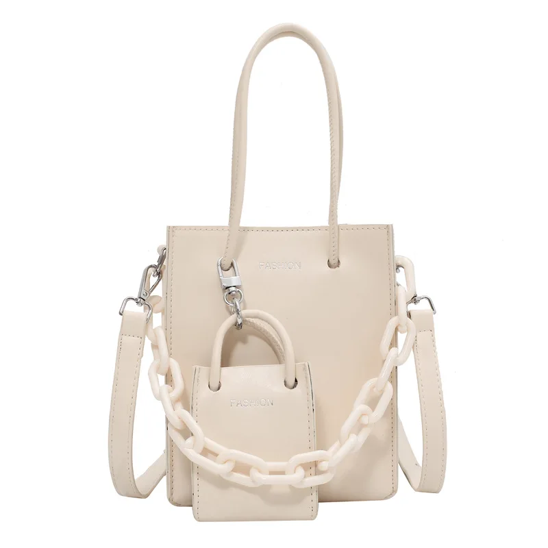 

Womens Handbags 2021 New Design Sense Pu Leather Mother Shoulder Bag Fashion Trend To Take Chain Belt Slanting Backpack Purses