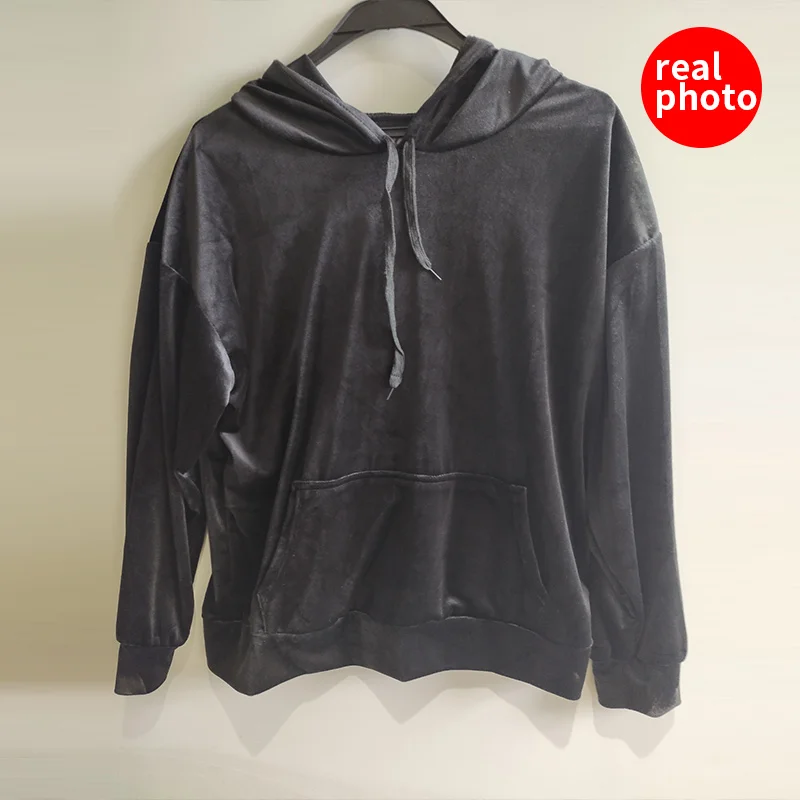 Женский Бархатный спортивный костюм комплект из двух предметов: серый топ с