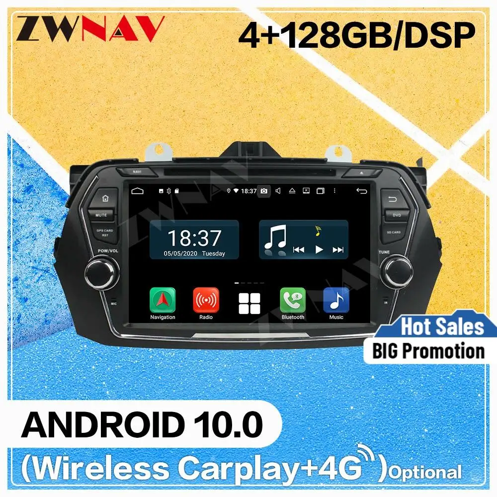 DSP Carplay Android 10 0 экран Автомобильный мультимедийный dvd плеер для Suzuki Ciaz Alivio 2015 2018 gps