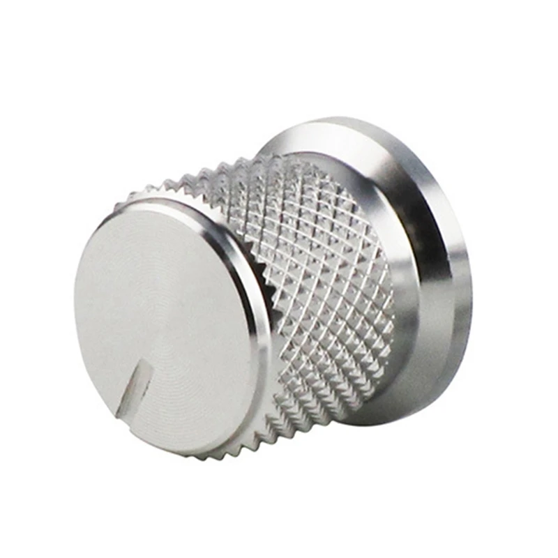 

2Pcs Potentiometer Knobs Solid Aluminum Volume Control Knob Amplifier Electric Guitar Silver Tone D-Shaft