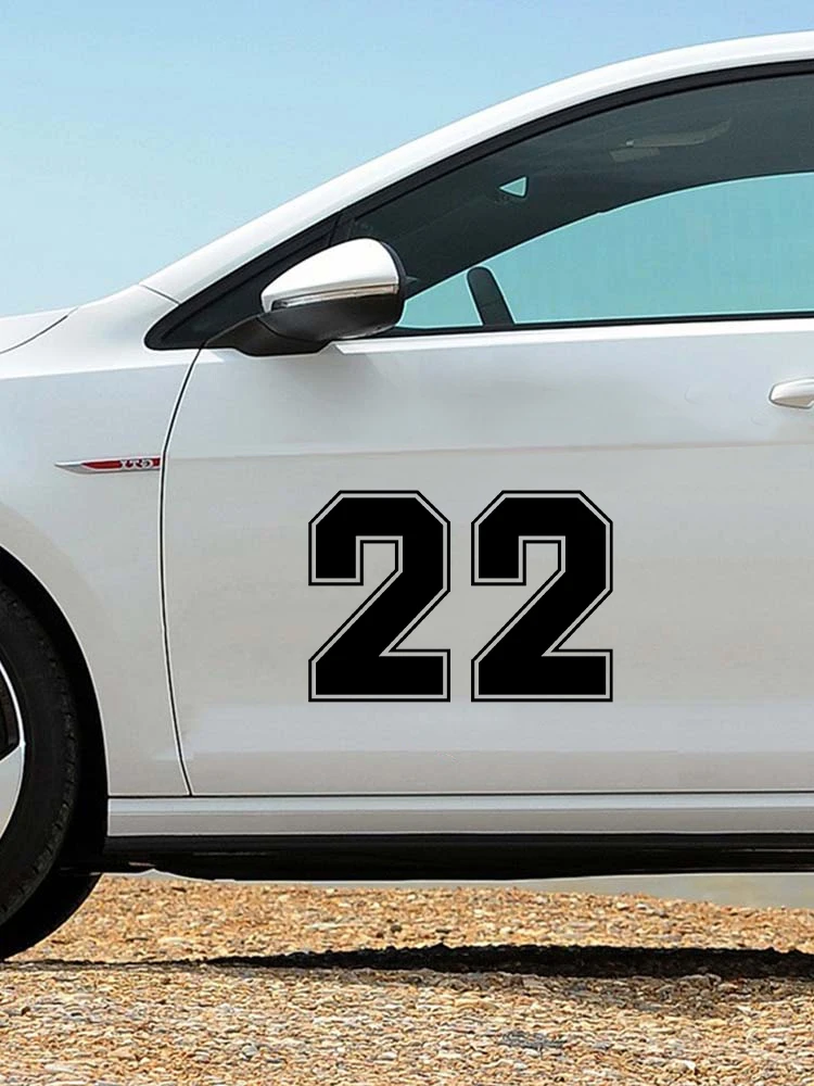 CK2080#20*14см наклейки на авто Индивидуальные цифры - 22 водонепроницаемые машину