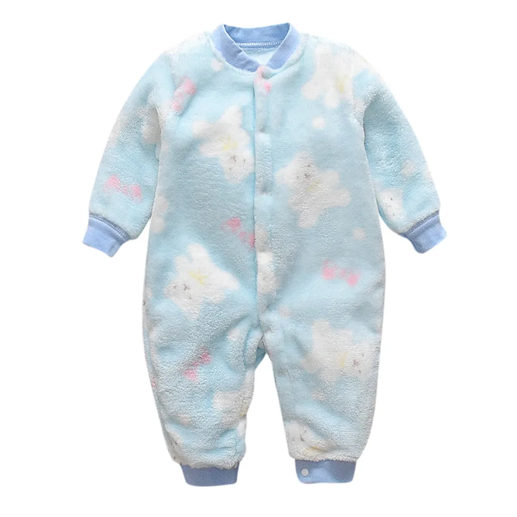 Для новорожденных одежда для малышей флисовое ночное белье с героями мультфильмов теплый комбинезон, спортивный костюм мягкая Пижама, детский кружевной комбинезон, Детский комбинезон для мальчиков, для малышей младенцев Костюмы комбинезон