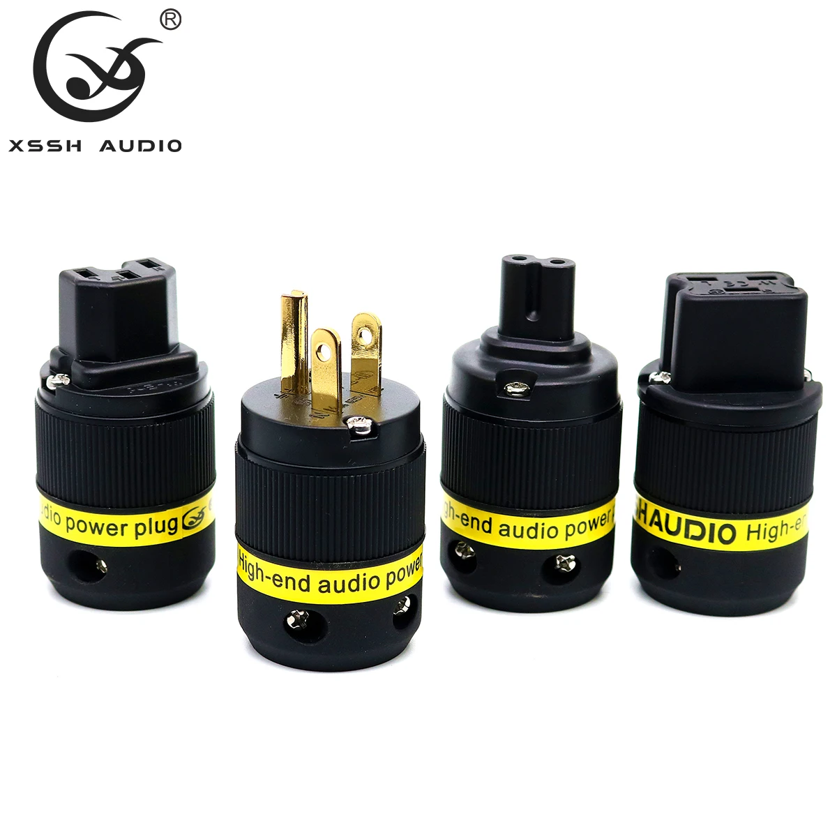 Фигурка 8 20A IEC US штепсельная вилка XSSH аудио DIY Hi-end HIFI позолоченная Чистая медь