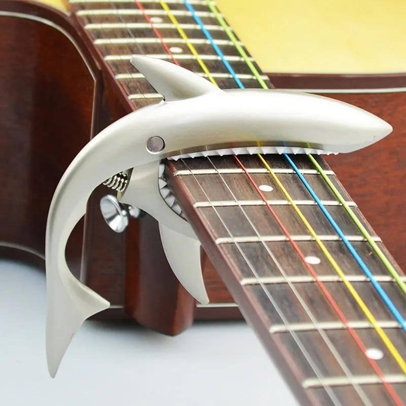 Shark Folk Guitar Capo Sound Clip Transfer Ukulele Banjo Bass Classical Instruments Accessories H7JP | Parts &amp