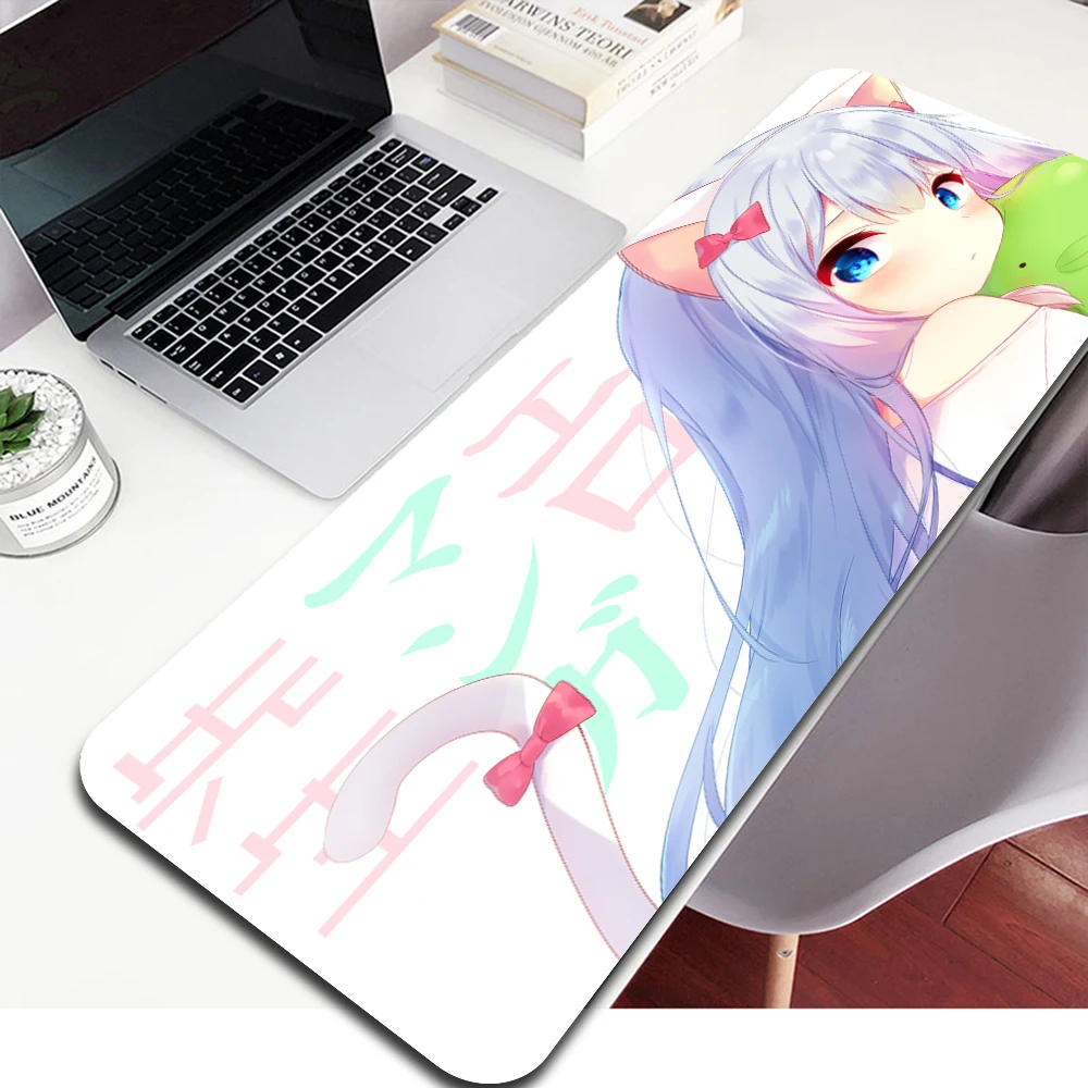 

Anime Mouse Mat Sagiri Izumi Pink Mouse Pad Gaming Accessories 700x300mm Cute Girl Desk Pink Office Carpet