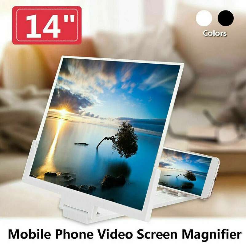 14 inches 3d hd phone screen magnifier amplifier movie video enlarger screen enlarge stand eyes protection for smartphone free global shipping