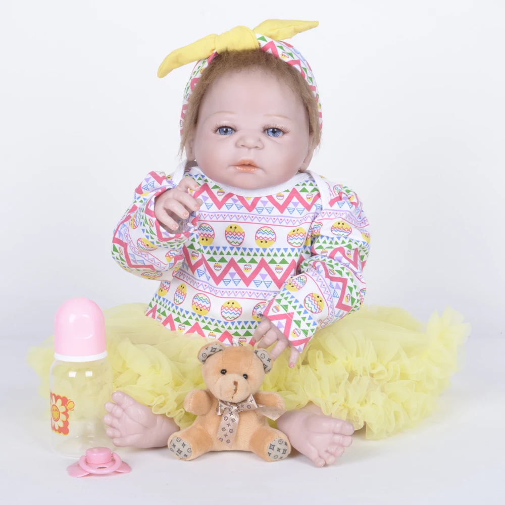 22 дюйма реалистичные куклы Bebe Reborn прекрасные новые силиконовые игрушки ручной