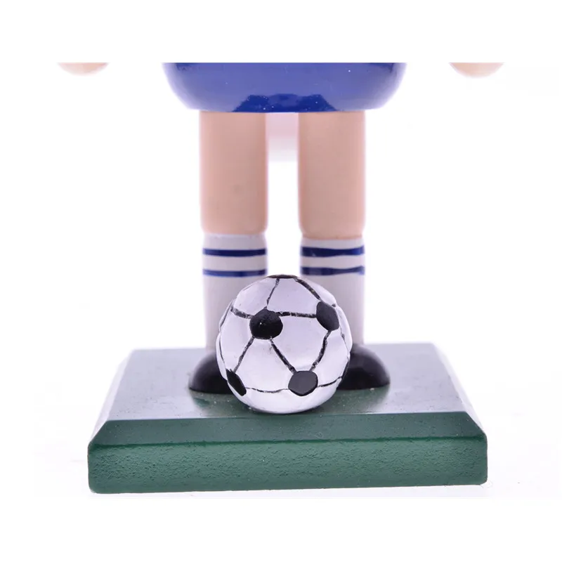 MYBLUE 18 см винтажная деревянная статуя футболиста Щелкунчик Скульптура фигурка