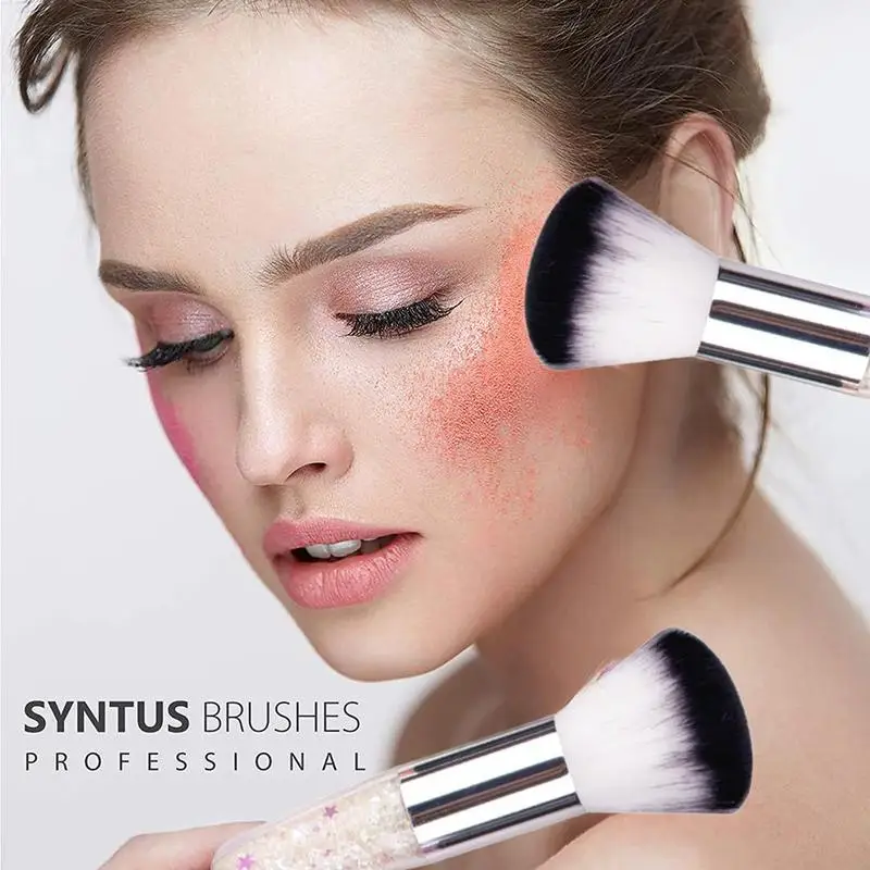 

Transparent Handle Foundation Brush Loose Powder Conical Crystal Blush Silicone Brush Particles Diamond Mask Makeup T2G0