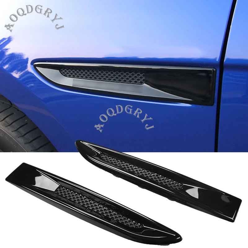 

Car Styling for Jaguar F-PACE 2016-2020 Glossy Black Side Air Vent Fender Grille Trim Replacement 2pcs(Replace)