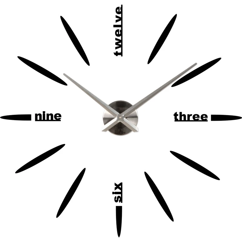 Новое украшение дома Большие зеркальные настенные часы современный дизайн 3D DIY